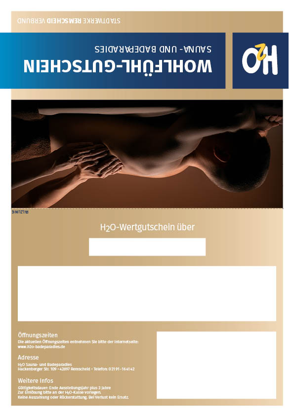 Gutschein Spa2O Mann